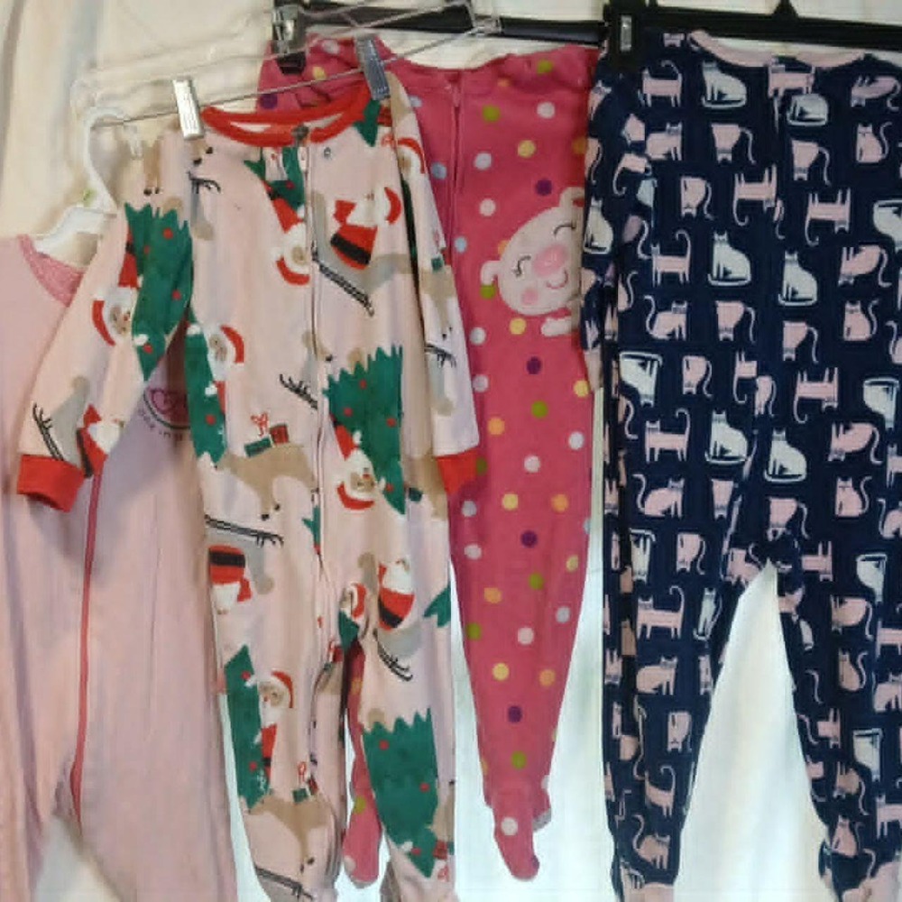 Carter's The Children's Place Toddler Pajamas Set 4 Fleece Sleepers 24M 2T
